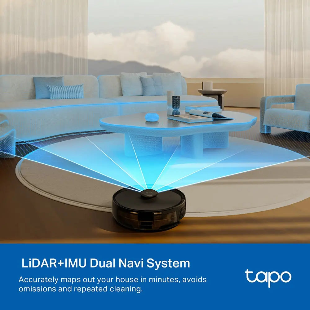TP-Link & Tapo RV30 MAX Plus: LiDAR Robot Vacuum & Mop with Auto-Empty Dock, 5300Pa,Smart Mapping, Voice Control, 97%+ Dust Pickup, 3L Dust Bag, 2 Months Hands-Free Cleaning,dorm essentials,home essentials