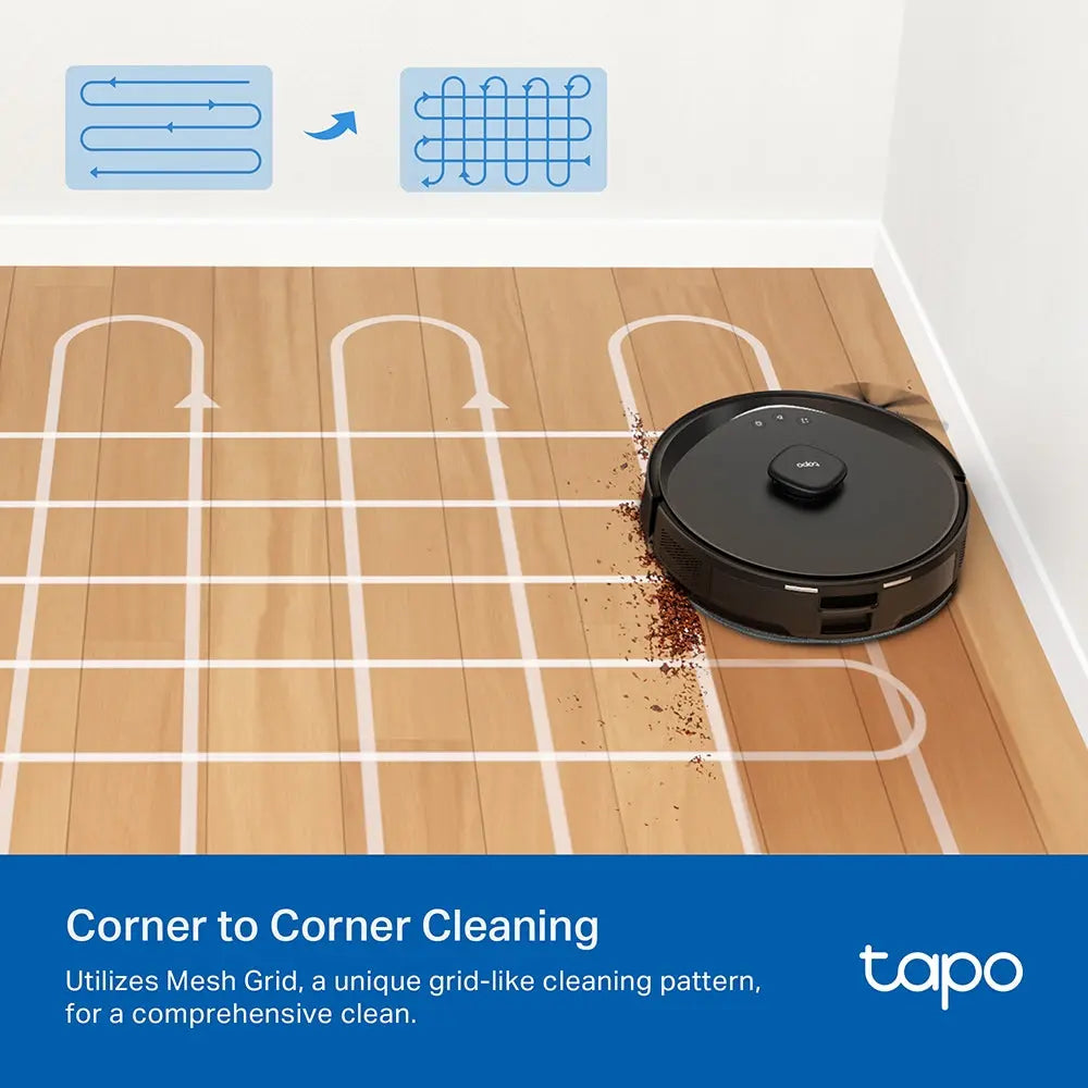 TP-Link & Tapo RV30 MAX Plus: LiDAR Robot Vacuum & Mop with Auto-Empty Dock, 5300Pa,Smart Mapping, Voice Control, 97%+ Dust Pickup, 3L Dust Bag, 2 Months Hands-Free Cleaning,dorm essentials,home essentials